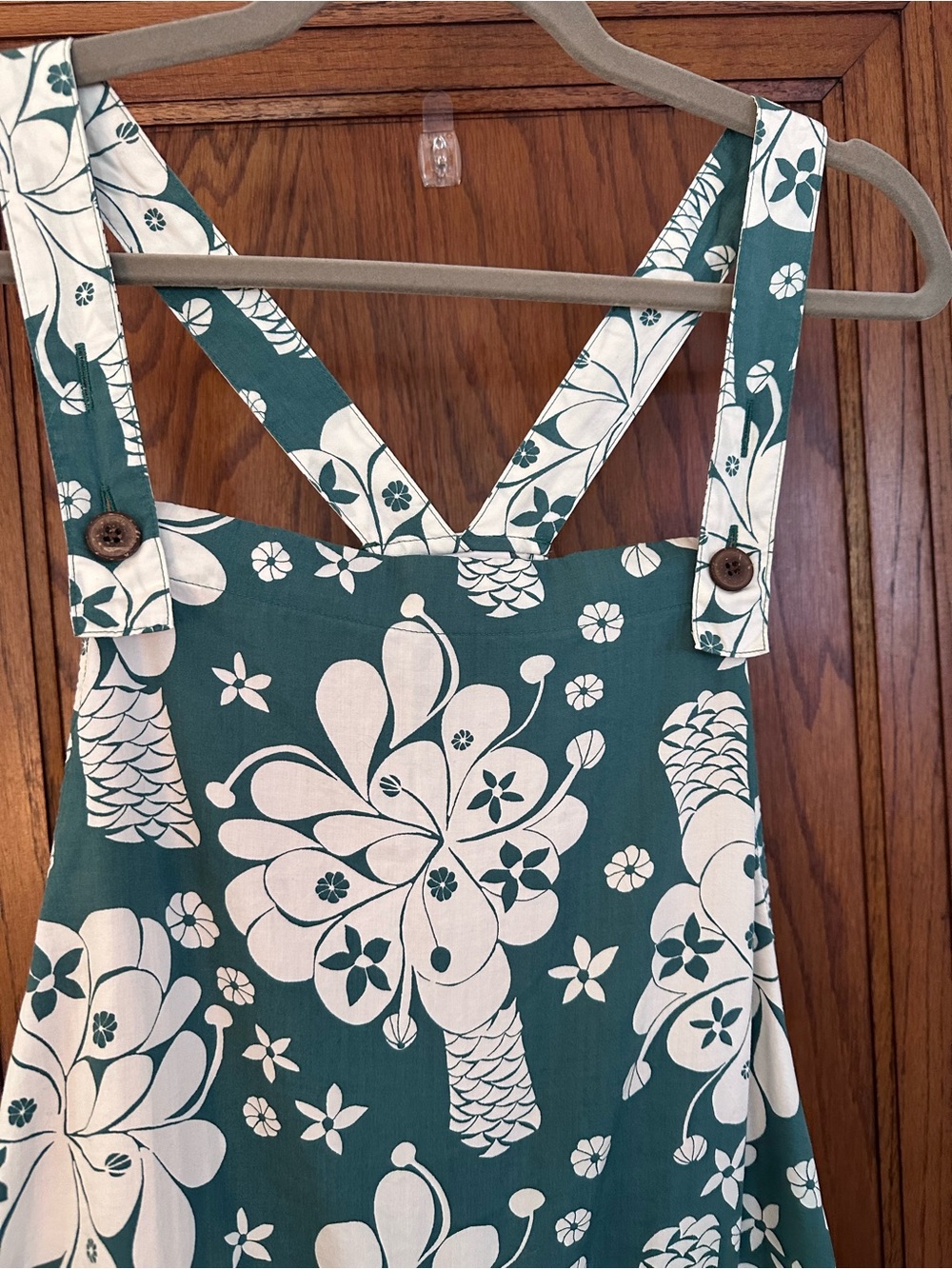 Patagonia Pataloha Romper Tropical Floral Print Green & Cream Size Medium - Picture 6 of 8